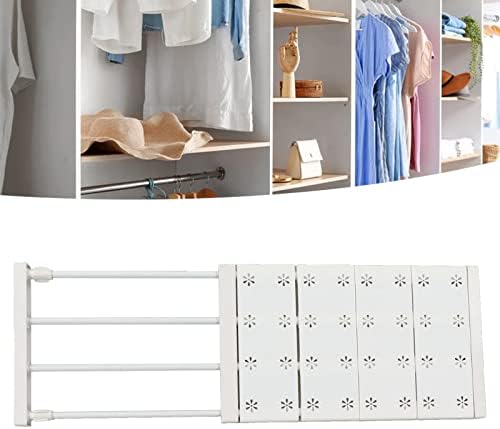 EVGATSAUTO Adjustable Telescopic Wardrobe Storage Partition Board Closet Organizer Shelf Divider Rod for Cabinet Bathroom Kitchen Bookcase ABS Material (Length 48‑80cm / 18.9‑31.5in) - Image 4
