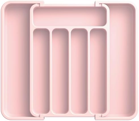 Aujen Silverware Drawer Organizer, Adjustable Utensil Cutlery Tray by AUJEN