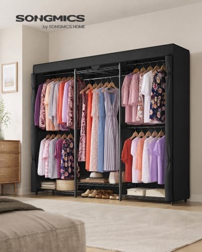 SONGMICS Closet Organizers and Storage, Clothes Rack with Shelves - Image 2