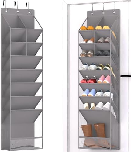 Over the Door Shoe Organizer for 16-20 Pairs, Gray - Image 2