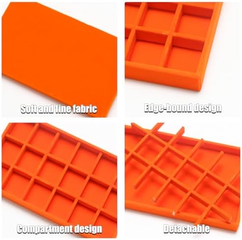 Velvet Jewelry Trays for Drawers, Orange 18 Grids - Image 3