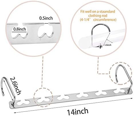 Metal Magic Hangers Space Saving Clothes Hangers Closet Space Saver Clothing Hanger Oragnizer for Wardrobe Space,Wrinkle-Free Clothes（Pack of 20） - Image 7