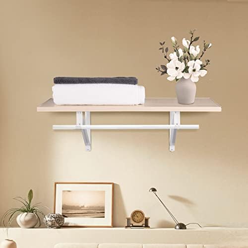 Closet Rod Brackets 11x9.5in, 4 Pack Closet Shelf Brackets, White - Image 4
