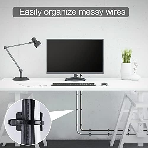 100 Pcs Cable Zip Tie Saddle Type Mounts Base with 8" Cable Ties Tapping Screw, Wire Cable Clips Organizer Holders Clamps Black - Image 6