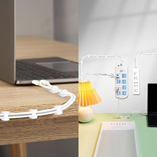 XHF 3/4” Adhesive Cable Wire Clips White 120PCS, Cable Staples Outdoor Cable Management Wire Organizer Cord Holder for Under Desk, Car, Wall, TV PC Ethernet Cable - Image 7