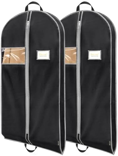 BALEINE 2PK Garment Bags for Hanging Clothes, 43" Suit Bag for Travel by BALEINE
