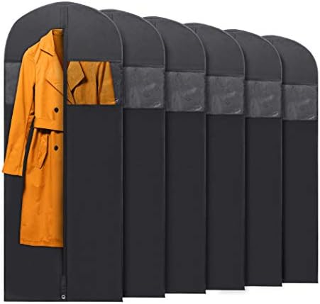 PLX 60" Inch Black Garment Bags for Long Hanging Clothes by PLX
