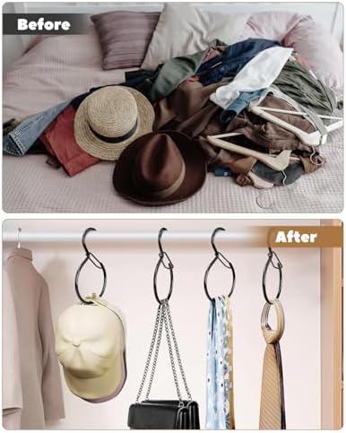 Supforce 6 Pack Belt Hanger, Belt Organizer for Closet, Black - Image 6