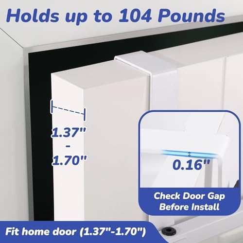 HUXOR Over The Door Shoe Organizer, 11-Tier Hanging Shoe Organizer, White - Image 5