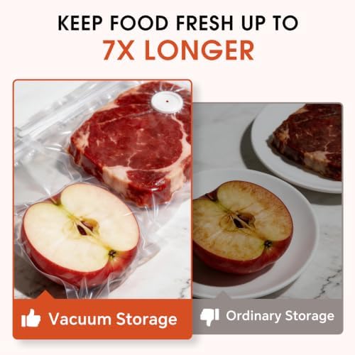 Reusable Vacuum Sealer Bags, 15 Pack Extra Large (11.8" x 19.3"), BPA-Free Freezer Bags for Food Storage, Sous Vide & Meal Prep, Airtight Double Zipper Vacuum Bags with Air Valve - Image 6