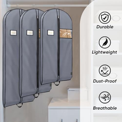 BALEINE 1PK Garment Bags for Hanging Clothes, 43" Suit Bag for Travel - Image 4