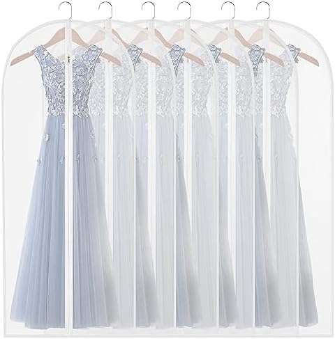 60" Clear Hanging Garment Bags Protect Extra Long Dresses & Gowns by garmentbagsclothesstorage
