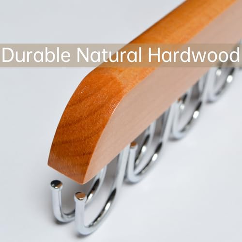 Wooden Bra Hanger with 20 Hooks Space Saving Closet Organizer for Tank Top - Image 2