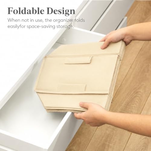 Lifewit 8 Section Hanging Shoe Storage Organizer for Closet Foldable, Beige - Image 6