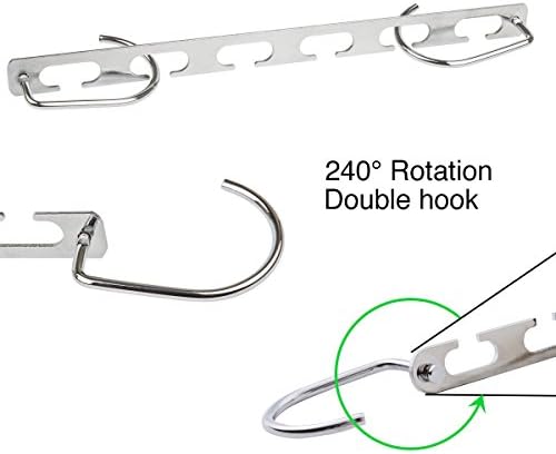 CBTONE 6 Pack Closet Space Saving Hangers, Multi-Purpose Metal Magic Cascading Hangers With Updated Hook Design for Organizing Wardrobe Clothing - Image 2