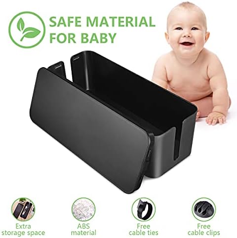Cable Management Box, Large Cord Organizer Box to Hide Power Strip - Image 2