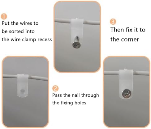 100 Pcs Wire Clamps, 1/4 White Cable Clamp R-Type - Image 2