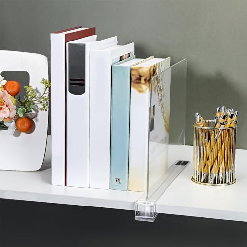 Boao 8 Pcs Shelf Dividers for Closet Organization Acrylic Clear Shelf Divider Purse Organizer Handbag Separator Bookshelf Divider for Closet Bedroom Kitchen Office Cabinet Bathroom - Image 6