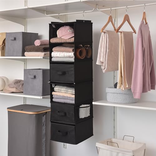GRANNY SAYS Hanging Closet Organizer, 5 Drawers, 6 Shelves, 4 Pockets - Image 5