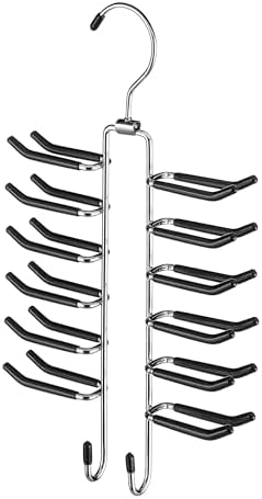 Whitmor Swivel Tie Hanger with Belt Loops Chrome/Black (Pack of 12) - Image 6