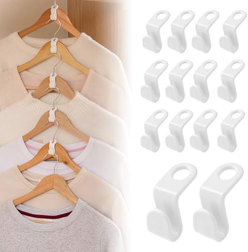 Hanger Connector Hooks,50 Pcs Space Saving Hangers for Clothes,Clothes Connector Hooks, Hanger Organizer Space Saver,Hanger Extender Hooks by YFANITI