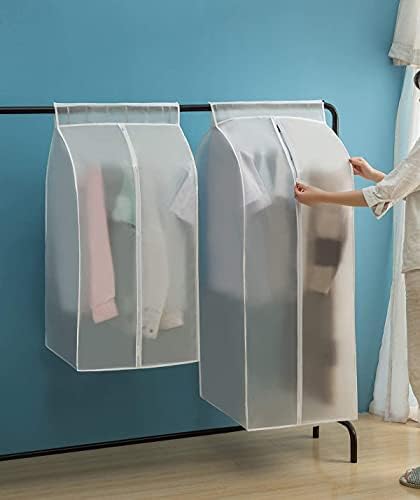 XIAKE Garment Bags M/oth-proof Dust Cover Coat Hanging Clothes Storage Bag Premium Thickened Clothing Organizer Moisture-proof Dust-proof Clothes Cover - Image 7