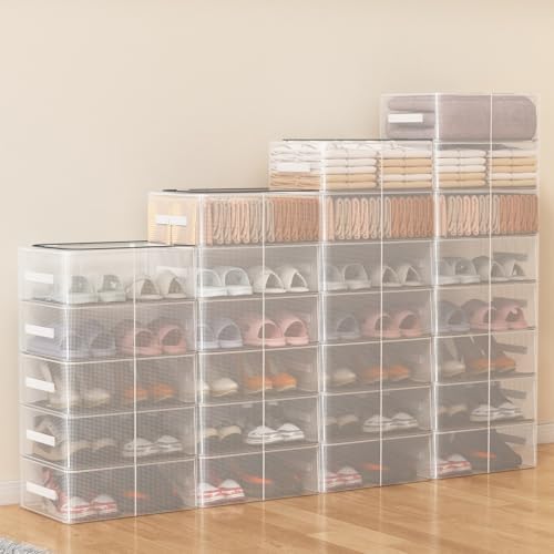 1 Pack Clear Shoe Storage Boxes for Boots Sneaker, 15.8" x 11.8" x 6" - Image 3