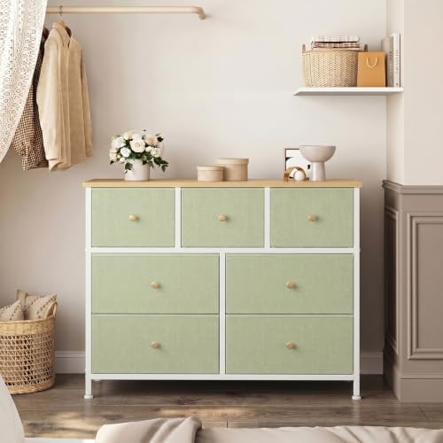 OLIXIS 7 Drawer Fabric Dresser, Storage Tower for Bedroom and Closet - Image 2