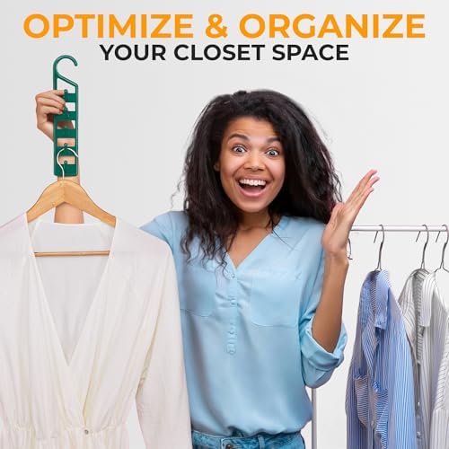 Set of 8 Space Saving Hangers for Clothes, Hanger Organizer Space Saver - Image 5