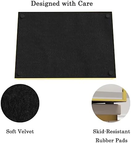 Perfume Tray Vanity Tray with Metal Frame, Gold Tray for Bathroom, Jewelry or Home Decoration 2 Pcs (L+S) - Image 6