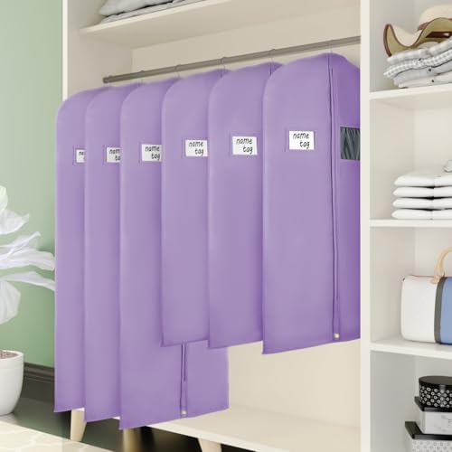 KEEGH 60 in Garment Bags for Hanging Clothes (Set of 6) Purple - Image 6