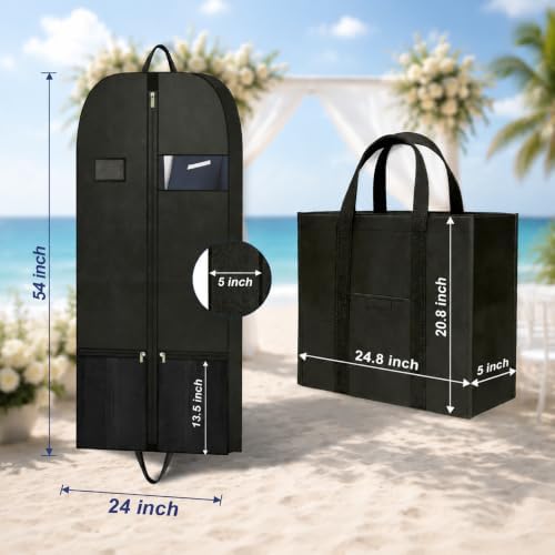 2 Pack 54in Interview Suit Bag and Travel Dress Bag for Formal Wear - Image 7