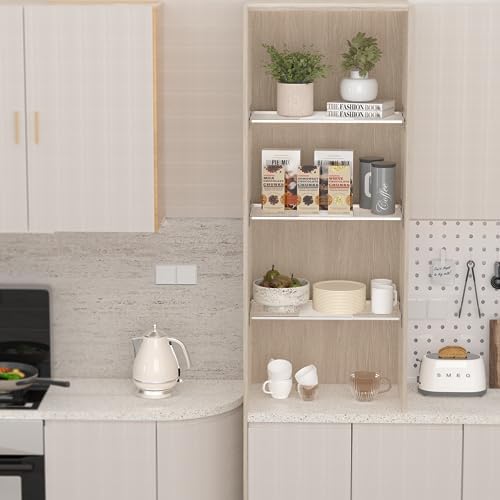 Closet Organizer Tension Shelves Expandable Cabinet Storage Shelving Rack Divider Wire Metal DIY Shelf Separator for Wardrobe Bathroom Cupboard Pantry Kitchen Cabinet, 3packs - Image 5