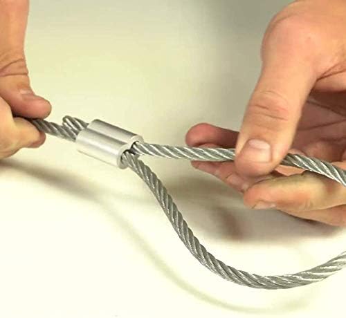1/16 Cable Ferrule 200PCS, Aluminum Crimping Loop Sleeve for Wire Rope - Image 5