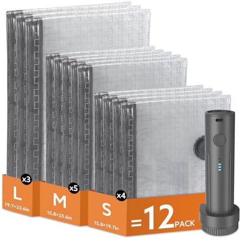 Travel Vacuum Bags with Rechargeable Pump by Unknown