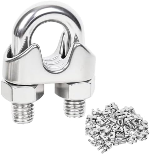 48 Pcs 1/8 inch Wire Rope Clips,Wire Rope Clamp,Cable Clamp by Unknown