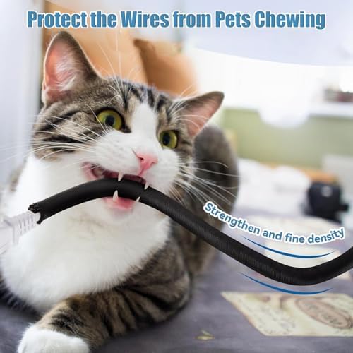 1 inch Cord Protectors from Pets No Chew, 10ft Wire Protector Cord Covers for Pets, Flexible Cable Sleeve Cord Management for TV Computer Wires - Image 3