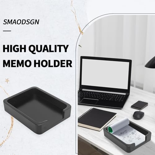 1PCS 4x6 Memo Holder For Desk Paper Holder Black Wooden Memo Organizer For Desk Paper Tray Index Card Holder Fits 4 x 6 Index Card Cardstock Pads Note for Office School - Image 5