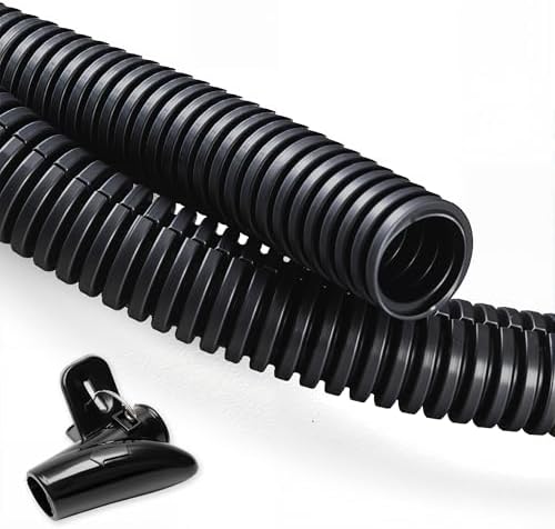 20FT 1/2 inch Wire Loom Split Tubing Auto Wire Conduit Flexible Cover Black by ZhiYo