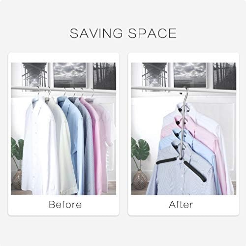 DOIOWN Blouse & Shirt Hangers - Non Slip Space Saving Stainless Steel Closet Organizer (2 Pack) - Image 5