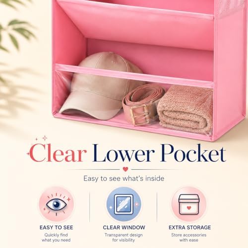 HOMELUX THEORY Hanging Shoe Organizer for Closet, 6-Tier, 120D, Light Gray - Image 3