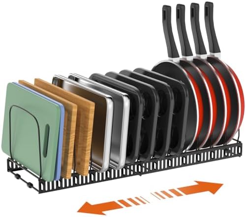 Housolution Cutting Board and Baking Tray Cookie Sheet Organizer, Black by Housolution