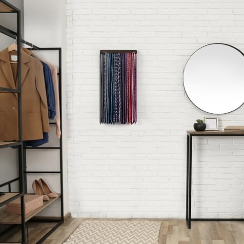Mkono Tie Organizer, 2 Pack Wall Mounted Tie Rack Hanger Holder 20 Hooks - Image 3