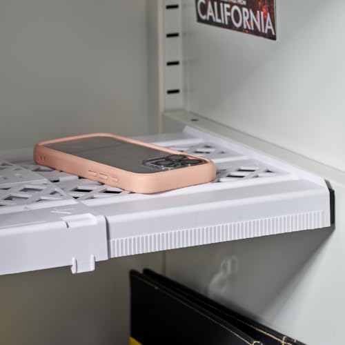 LockerMate Adjust-A-Shelf Locker Shelf, School Organizer, White - Image 5