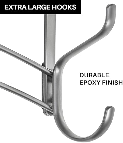 LYNK PROFESSIONAL® HOME™ Over the Door Hooks - 28 Hook – Over the Door Coat Rack - Over the Door Hanger - Hanging Towels or Clothes - Bathroom, Bedroom, Laundry Room - Lifetime Ltd. Warranty, Platinum - Image 3