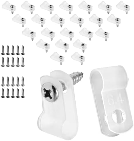 1/4 Inch R-Type Cable Clamps, 120pcs Nylon Wire Cable Clips by suiwotin