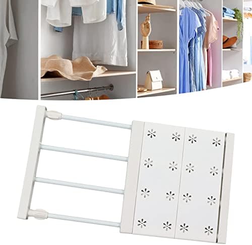 Extendable Wardrobe Partition Board, Layered Storage Divider for Cabinet, Telescopic Rod Adjustable Shelving Organizer with ABS Material for Closet Bathroom Kitchen (Length 30‑40cm/11.8‑15.7in) - Image 2