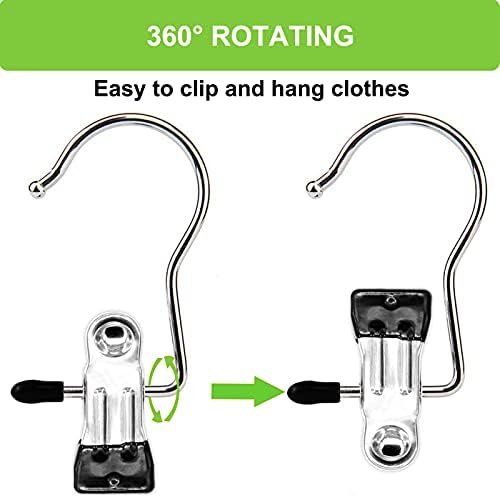 Laundry Hooks Hanging Clips Clothes Pins Closet Hanger Organizer Clamps Socks Towel Clips Heavy Duty Clothespins Bulk Hanger Clips for Closet Travel Pants Socks Handbags, 30 Pack - Image 4