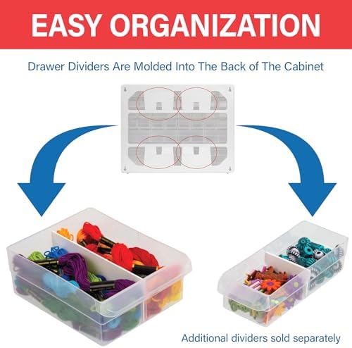 Akro-Mils 64-Drawer Plastic Storage Cabinet, 20" W x 6" D x 16" H, Black - Image 5