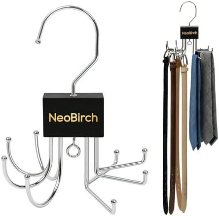 2 Pack Tie and Belt Hanger, Multi Hooks Closet Organizer Rack for caps by Unknown